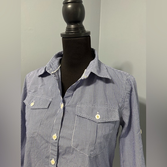 Lilly Pulitzer Button Down Gingham Lemon Detail Long Sleeve Shirt Women’s XS - Picture 2 of 12